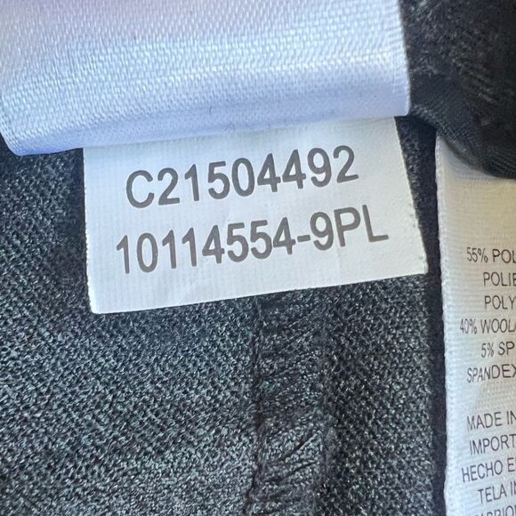 Jones New York High Rise Straight Leg Wool Blend Gray Casual Slacks Pants sz 10 - Picture 9 of 11